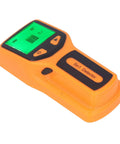 Aqur2020 Metal Stud Finder with Sensitive Smart Sensor and HD LCD Display, featuring a green LCD screen and ergonomic orange design.