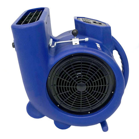 Heavy Duty Air Mover And Carpet Dryer With Three Quarter HP Motor Delivers 2800 CFM And Durable Housing, side view of the unit