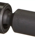 Heavy Duty 3/8 Inch Drive 14mm Metric Deep Impact Socket With Solid Six Point Universal Profile For No Slip Grip And Serious Torque Power Built From Premium Chromium Alloy Tool Steel, side view.