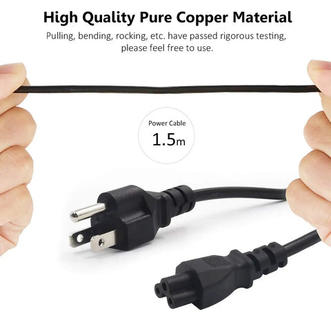 Hands holding 1.5m power cable for 24V Razor Scooter Battery Charger With DC 24V 1.5A Output.