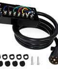 Heavy Duty 7 Way Trailer Plug Inline Extension Cord With Weatherproof Junction Box And 8 Feet Of Tough As Nails Wiring