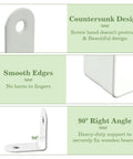 Hella Tough 50 Pack L Brackets For Wood Furniture, 1.2 Inch Small Corner Brace with countersunk design for secure mounts.