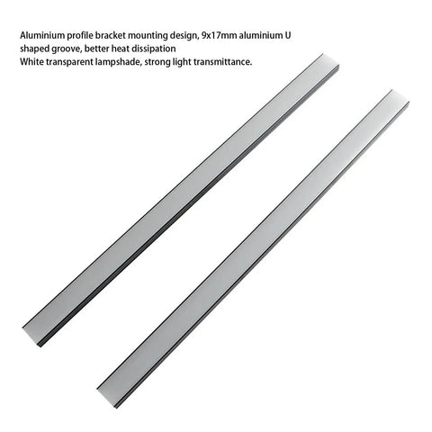 2 Pack 24V Dual Color LED Light Strips For MK4 3D Printer Enclosure with aluminum profile bracket and white lampshade
