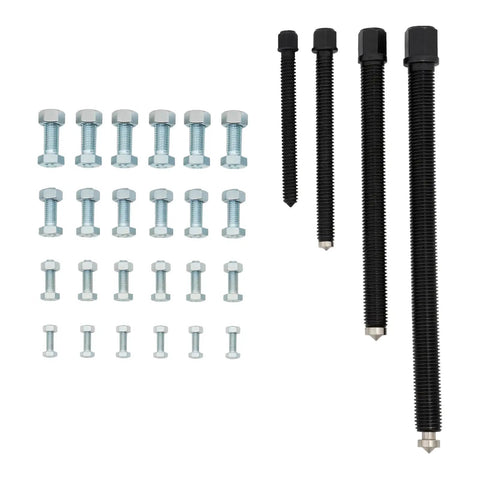 Heavy Duty Gear Puller Set With 3 Inch 4 Inch 6 Inch And 8 Inch Jaw Pullers Plus Internal External Bearing Separator components