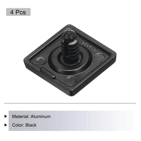 Black aluminum end cap for 20x20mm T-slot extrusions, 7mm diameter, 4 Pack Aluminum End Caps For 20x20mm TSlot Extrusions Black 7mm Dia EU Standard Durable