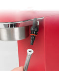 Metal Espresso Nozzle Upgrade For Home Baristas And Coffee Lovers, Durable Machined Component With Precision Drilled Apertures For Ultra Consistent Flow, Easy Installation, Pro Style Output And Long Lasting Reliability on red EC685 machine