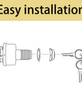 Heavy Duty Marine Ignition Switch Replacement MP39060-1 Three Position Off On Start For Boats installation diagram