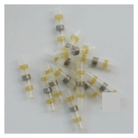 Solder Seal Wiring Terminal Kit Quick Connectors For AWG 12 To 10 Wires Insulated Spade And Butt End Connectors Heat Shrink