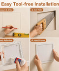 Easy installation steps for Rock Solid 12 Inch Abs Plastic Hinged Access Panel Waterproof Wall Cover Door for Bathrooms and Kitchens.