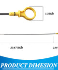 Dimensions of Engine Oil Level Dipstick Indicator Compatible With Ford Edge 20.67 inch total, CJ5Z-6750-A.