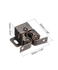 Super Cool 20 Pc Double Roller Ball Cabinet Latches With Easy Grip Copper Finish For Kitchen Cupdoors And Wardrobe Storage Locking. Close-up of a durable copper latch with dimensions.