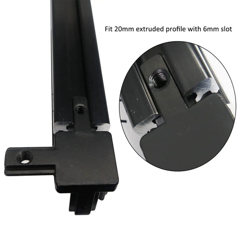 Eight Pieces 20x20 Aluminum T Slot Corner Brackets With Set Screws For 2020 Series Extrusions, 3 Way Tri Connectors To Build Strong, Adjustable Frames For DIY Projects In Black, 20mm profile with 6mm slot