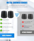 Upgrade Your Bathroom Game With This Hot Cold And Diverter Shower Handle Kit Featuring Matte Black Knobs And Flanges Specifically Built For Pfister Verve Tub Shower Faucet Systems Including Hardware For 12-Tooth 95Mm Valve Stem Ready To Install. Matte black metal shower knob replacement set for 12-tooth 9.5mm valve stem