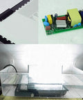 JUDYSSY 200W Led Floodlight Waterproof Ip67 Outdoor Security Light Daylight White, internal circuit board in water testing.