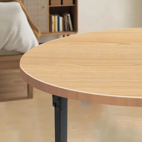 Wooden table with 4 Pack Foldable Desk Legs Replacement For Computer Desks And Small Tables Beefy Black Iron Folding Table Legs