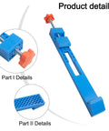 Electric Circular Saw Milling Positioning Clamp with adjustable base showing detailed parts; blue ABS material.