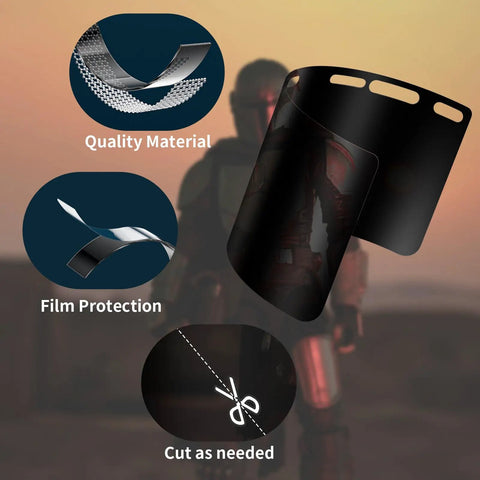 3 Pack Face Shield Replacement Lens 15.5 By 8 Inches Welding Shield Compatible With Hobart 770580, material and features shown