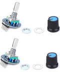 Three Pack Rotating Encoder Module With Potentiometer 5V Rotation Sensor For Mechanical Projects Unlimited Rotation Easy Reset And Accurate Counting For DIY Electronics Projects, rotary encoder with knob and nut