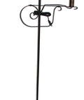 Wrought Iron Floor Lamp With Heart Top Hand Made By Amish In Lancaster County Rustic Classic Steel Lighting For Living Room