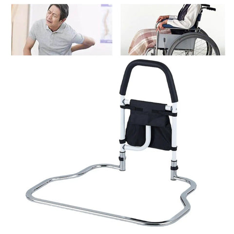 Foldable Anti Slip Bed Rails For Seniors With Standing Support And Space Saving Flat Tube Design Easy Install Safety Rails