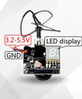 Micro FPV AIO 600TVL Camera With 5.8GHz Transmitter And Cloverleaf Antenna For Tiny Drones, LED display visible