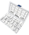 75 Piece 5W Ceramic Cement Resistor Kit With Axial Leads White Wirewound Power Resistors Covering 0.1R Through 10K Ohm for DIY projects
