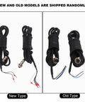 New and old models of industrial sensor cables with connectors shown side by side for comparison.