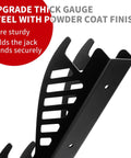 Heavy Duty Jack Stand Wall Mount Organizer For 2 And 3 Ton Stands In 12 Gauge Steel With Powder Coat Finish close-up view