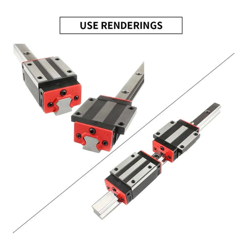 Get This High Precision Linear Guide Rail Kit For Your CNC Machine Or 3D Printer With Egh15ca Egw15cc Carriage Slider Block That Delivers Smooth Zero Stick Slip Motion And Rock Solid Stability For Awesome Build Quality. Linear rail kit with two carriage blocks on steel guide rails.