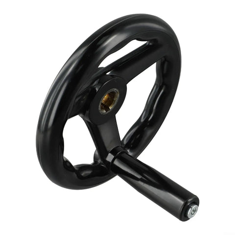 Three Spoke Handwheel With Revolving Handle For Milling Machines And Lathes, Adjustable Black Hand Wheel Fits 125 160 200 Mm Diameters
