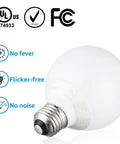 G25 LED Globe Light Bulbs 5W 40W Equivalent Dimmable 450 Lumens 5000K Daylight E26 Base UL Listed Pack of 6