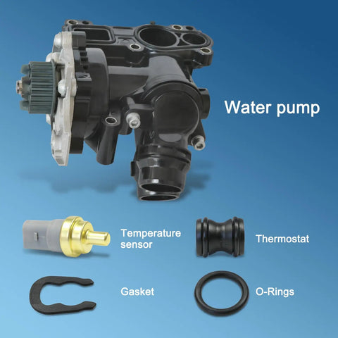 Complete Top Notch Thermostat And Water Pump Housing Assembly Compatible With Audi A3 A4 A5 A6 Q3 Q5 TT Allroad Passat