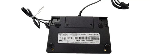 Rugged Compact Signature Pad With Sharp Lcd Screen And Plug And Play Usb Link Designed For Remote Citrix Ready Electronic Document Signing At Home With Super Sweet Renewed Savings, viewed from top with USB cable.