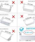 Two Pack 15.95 Inch Refrigerator Door Bin Replacement Fits Frigidaire Kenmore Side Shelf Not For Freezer Door Easy Install