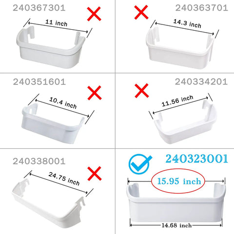 Two Pack 15.95 Inch Refrigerator Door Bin Replacement Fits Frigidaire Kenmore Side Shelf Not For Freezer Door Easy Install