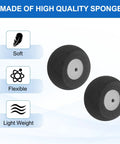 RC Airplane Wheels Foam Sponge Tires Replacement Kit for DIY Planes and Helicopters, lightweight black and grey PU foam wheels