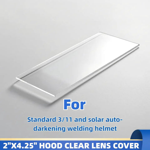 Top Tier Clear Welding Helmet Cover Lenses 20 Pack 2X4.25 Inch Optical Grade Polycarbonate clear lens cover for welding helmets.