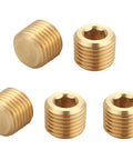Half Inch NPT Male Brass Pipe Plug With Countersunk Head And Internal Hex Drive For Easy Tightening And Reliable Seals Three Quarters Inch