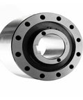 Front view of CKF-A70190 backstop device flange for gear reducers; metal circular flange with several bolt holes and a central bore