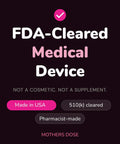 FDA Cleared Medical Device label for Hyaluronic Acid Vaginal Suppositories for Dryness, Hormone Free Moisturizer, Made in USA