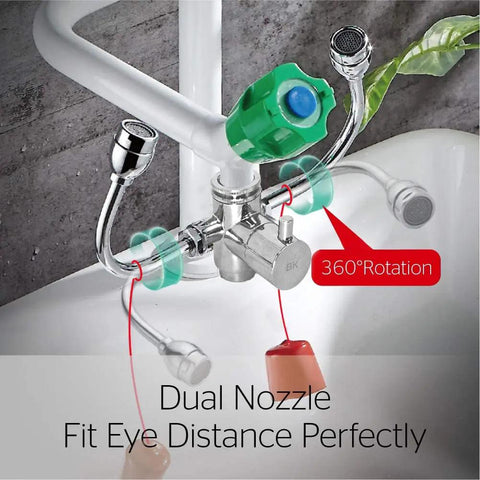 Faucet Mounted Eyewash Station For Emergency Eye Flush Converts Any Sink Into A Ready To Use Eye Wash Unit Ideal For Labs