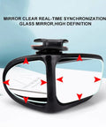 Badass Dual Wing Blind Spot Mirrors For Tesla Cybertruck 2023 showing curved glass lens and ABS housing for clear visibility.