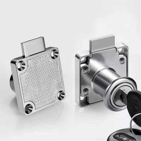 Sturdy Cam Lock For Desk Drawers And Wardrobes, Black Furniture Lock For Cabinets And Doors, Easy Install 1 Piece