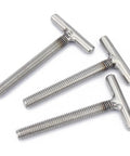 Hardcore 304 Stainless Steel T Slotted Screws And Weld On Studs M6 X 60MM Cylindrical Threaded Fasteners showing three M6 screws.