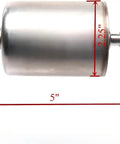 Three Eighths Inch Magnetic Inline Automatic Transmission And Power Steering Filter Replacement, metal housing dimensions shown