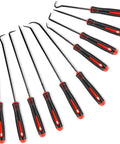 10 Piece Mechanic Pick Set With Non Slip Grips For Long And Short Picks Built For O Ring Seal And Gasket Removal Pro Grade Durable Alloy Steel