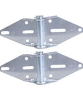 Two Pack Heavy Duty Galvanized Steel Garage Door Hinge Flap Track Hardware Replacement Kit With Vertical Adjustment For Durable Door Support And Smooth Open Close, two hinges