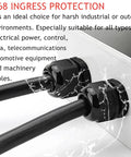 1-1/4 Inch NPT Nylon Cable Gland IP68 Waterproof Strain Relief Connector installed in outdoor panel with water exposure