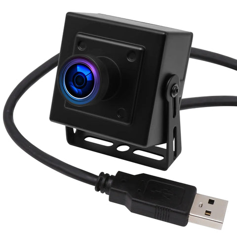 Mini Aluminum USB Security Camera With 170 Degree Wide Fisheye Lens 5MP HD, aluminum case, USB 2.0 cable