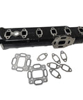 Exhaust Manifold 3920950 4020066 Direct Fit For 6B 6BT 6BTA 5.9L with gaskets, cast iron build, OEM specs, bolt-on installation.